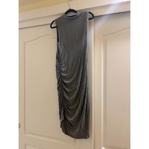 Halogen grey bodycon dress with rouching